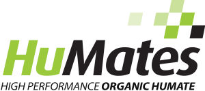 HuMates logo – high-performance organic humate fertiliser for improved soil health and plant growth