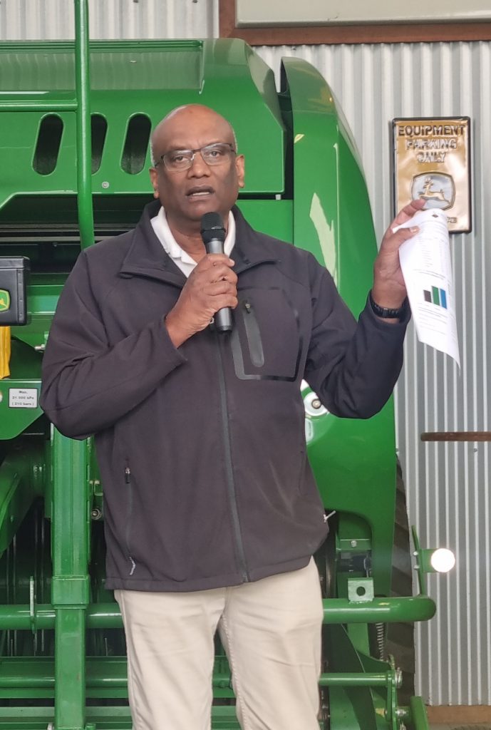 Comparison chart of dry matter yield using granular and foliar nitrogen fertiliser treatments in a 24-day AgResearch trial